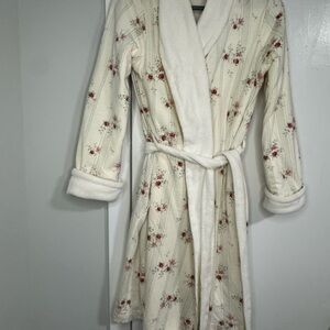Ralph Lauren Cream Floral Bath Robe